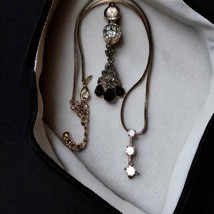 Gorgeous diamond s / rhinestones vintage necklace and two pendants - £21.70 GBP