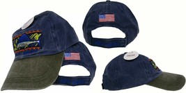 Embroidered Key West Blue Marlin Denim Washed Style Cap Hat - $21.99