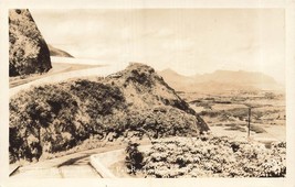 Honolulu Hawaii~Hairpin Curve On Pali ROAD~1940s Real Photo Postcard - £8.00 GBP