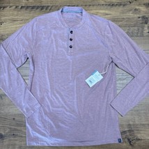 NWT Free Fly Bamboo Flex Mens Small Long Sleeve Henley Heather Adobe Red... - $1,044.12 MXN