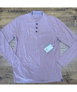 NWT Free Fly Bamboo Flex Mens Small Long Sleeve Henley Heather Adobe Red... - $1,044.12 MXN