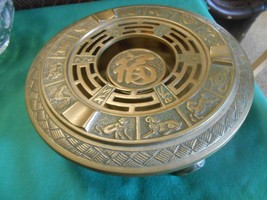 Magnificent ANTIQUE  Brass Chinese SMUDGE POT - £41.17 GBP