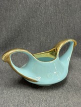 Vintage Pearl China Turquoise And 22kt Gold Gilt Sugar Bowl EUC - £9.00 GBP