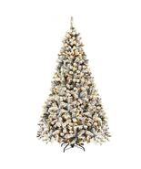 Pre-Lit Premium Snow Flocked Hinged Artificial Christmas Tree-7.5 ft - C... - €180,81 EUR Pre-Lit Premium Snow Flocked Hinged Artificial Christmas Tree-7.5 ft - C... - €180,81 EUR