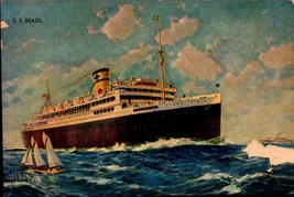 Vintage Postcard - S.S. Brazil - American Republics Liner BK50 - £3.95 GBP