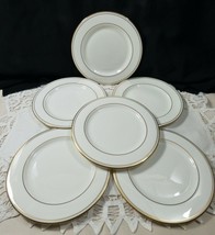 Classic Collection Lenox Federal Gold fine Bone china lot of 6  6.25&quot; plates - £67.06 GBP
