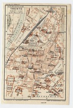 1927 Original Vintage City Map Of Trento / Trent / Italy - £16.74 GBP