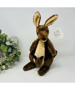 Vintage Kelly Toy Kangaroo Mom &amp; Baby Joey Sample Plush 12” Brown Stuff ... - £55.53 GBP