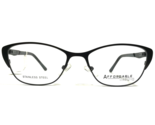 Affordable Designs Eyeglasses Frames Jenelle BLACK Cat Eye Full Rim 52-1... - $41.86