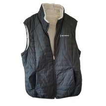 Free Country Olive Green Casual Full Zip Quilted Fleece Lined Vest - $14.50