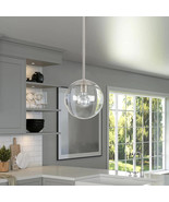 MOTINI Globe Pendant Light Brushed Nickel Lighting with 8&quot; Clear Glass S... - €42,36 EUR