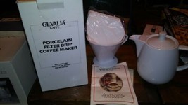 Gevalia Kaffe Porcelain Filter Drip Coffee Maker New In Box - £43.50 GBP