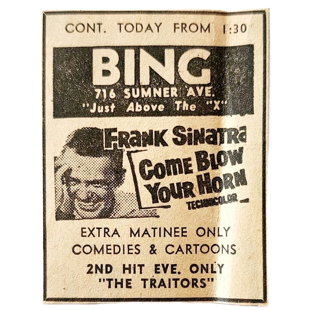 1963 Bing Drive In Sinatra Come Blow Your Horn Movie Advertisement Film F6F - $19.99