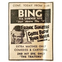 1963 Bing Drive In Sinatra Come Blow Your Horn Movie Advertisement Film F6F - $380.53 MXN