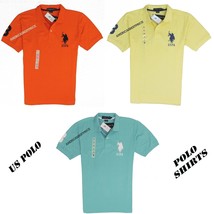 US POLO ASSN POLO RUGBY SHIRT NEW MEN&#39;S BLUE ORANGE YELLOW NWT SHIRTS RE... - £17.48 GBP