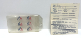 American Airlines AA Luggage Tag Holder &amp; Baggage Identification Label Form T-19 - £4.63 GBP