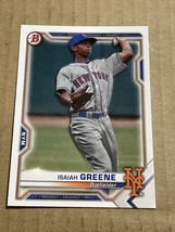2021 Bowman Isaiah Greene New York Mets #BP-62 Paper - £1.19 GBP