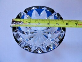 Saint-Louis Crystal Ashtray Sapphire Blue 6" diameter image 5
