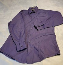 Van Heusen Studio Men&#39;s Slim Fit Purple Button-Down Long Sleeve Dress Sh... - £9.34 GBP