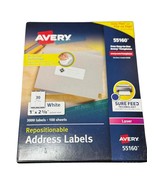NEW 3000 Avery 55160 White Repositionable Address Shipping Labels 1&quot; x 2... - $655.68 MXN