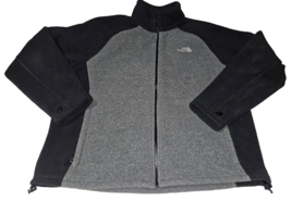 The North Face Jacket Fleece Gray Black Mens Full Zip Size XL X Large - $22.24