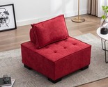 Rose Red Accent Recliner Modern Barrel Sofa Lounge Club Lazy Chair For L... - $296.99