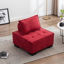 Rose Red Accent Recliner Modern Barrel Sofa Lounge Club Lazy Chair For L... - $296.99