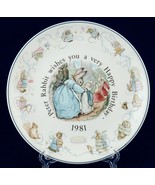 Wedgwood 1981 Peter Rabbit Happy Birthday Plate Beatrix Potter - $13.70 CAD