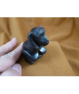 Y-MON-731 Silver obsidian MONKEY love APE gem figurine gemstone CHIMPANZEE - €20,43 EUR