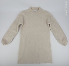 Cupcakes And Cashmere Sweater Womens Small Light Beige Large Knit Long S... - $25.19