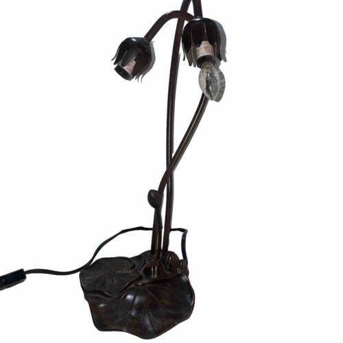 Tiffany Style Meyda Lamp 2 Bulbs On.a Pond Lily Mahogany Bronze 16" - $66.44