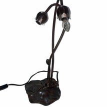 Tiffany Style Meyda Lamp 2 Bulbs On.a Pond Lily Mahogany Bronze 16&quot; - £53.28 GBP