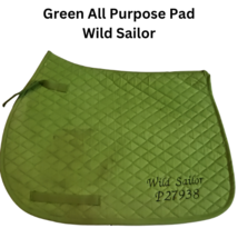 Wild Sailor All Purpose Green English Riding Saddle Pad USED image 1