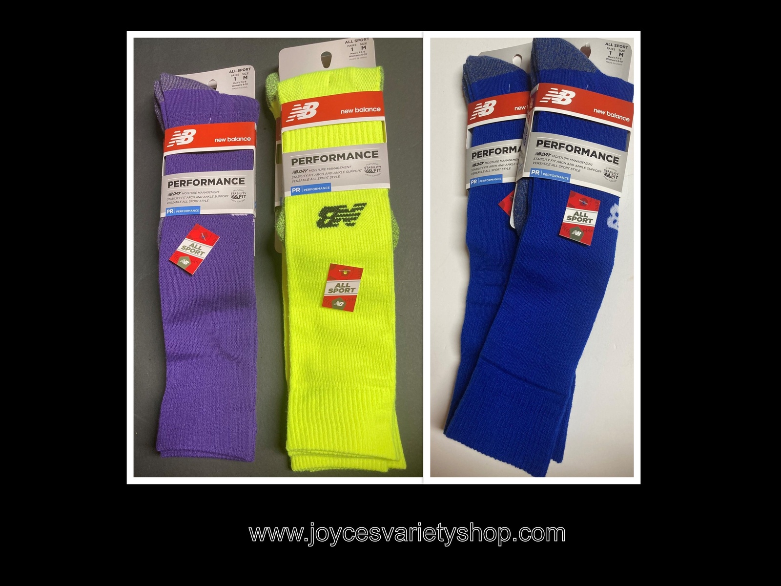 New Balance All Sport Socks Adult Sz M Two Pair Same Color Choice - $9.99