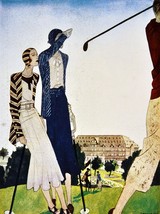 Decor Poster.Interior design Art Nouveau.Deco fashion golf woman.6291 - $17.10+