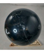 LARGE NATURAL MINERAL STONE SPHERE 10cm / 4” BLACK MARBLE BALL 2.158 Lbs... - $47.95 CAD