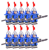 10pcs Ancient China Ming Dynasty Heavy Spear Infantry Army Set Minifigures - $16.68