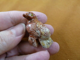 (y-BIR-SO-29) little red SONGBIRD BIRD stone soapstone CARVING PERU love... - $8.59