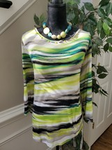 Ruby Rd. Women&#39;s Multicolor Rayon Round Neck Long Sleeve Casual Top Blouse 1X - £19.50 GBP