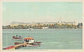 West Palm Beach Florida~Royal Poinciana From Lake Worth Ferry DOCK-1916 Postcard - £5.56 GBP