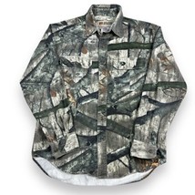 Russell Outdoors Treestand Mossy Oak Camo Button Up Long Sleeve Shirt Me... - $24.74