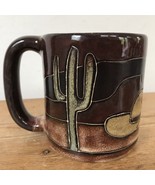 Vintage Hand Painted Pottery Desert Cowboy Boot Hat Cactus Mexican Coffe... - £29.13 GBP