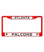 atlanta falcons nfl football team logo anodized red license plate frame ... - £23.97 GBP