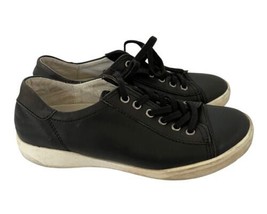 JOSEF SEIBEL Womens Shoes SINA Black Sneakers Leather Comfort 6 US (36 EU) - £18.80 GBP