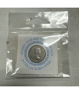 Vtg Lucky Sixpence For Bride Wedding Card Queen Elizabeth Coin In Shoe - $17.23 CAD