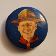 Vintage. Boy Scout w/ Campaign Hat Celluloid Button/Pin, Nickel Size, 19... - $9.50