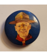 Vintage. Boy Scout w/ Campaign Hat Celluloid Button/Pin, Nickel Size, 19... - $9.50