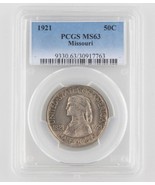 1921 50¢ Missouri Silver Commemorative Graded by PCGS as MS-63! Low Mintage - $994.87