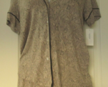 Alfani two-piece Tan Tiger Print Pajama Set (Shirt&amp; tap pant) Size Large - $19.75