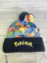 Pokemon Blastoise Charizard Venusaur Sublimated Knit Pom Beanie Cap Hat Adult - £35.45 GBP